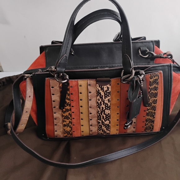 Coach Dreamer 21 Patchwork Snakeskin, Signature, Leather luxury handbags - Picture 1 of 16